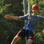 Zipline across the course